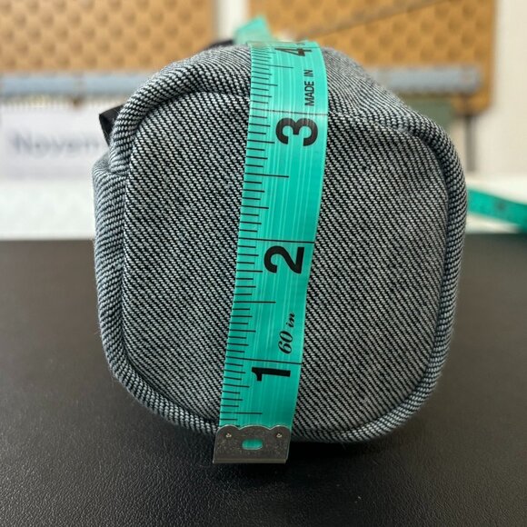 Brand New LANDS' END Two Tone Blue Denim Wine Tote Caddy Bag, For 1 Bottle - Picture 12 of 12